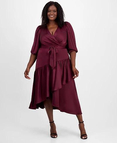 Anne Klein Plus Tiered Midi Dress
