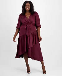 Anne Klein Plus Tiered Midi Dress