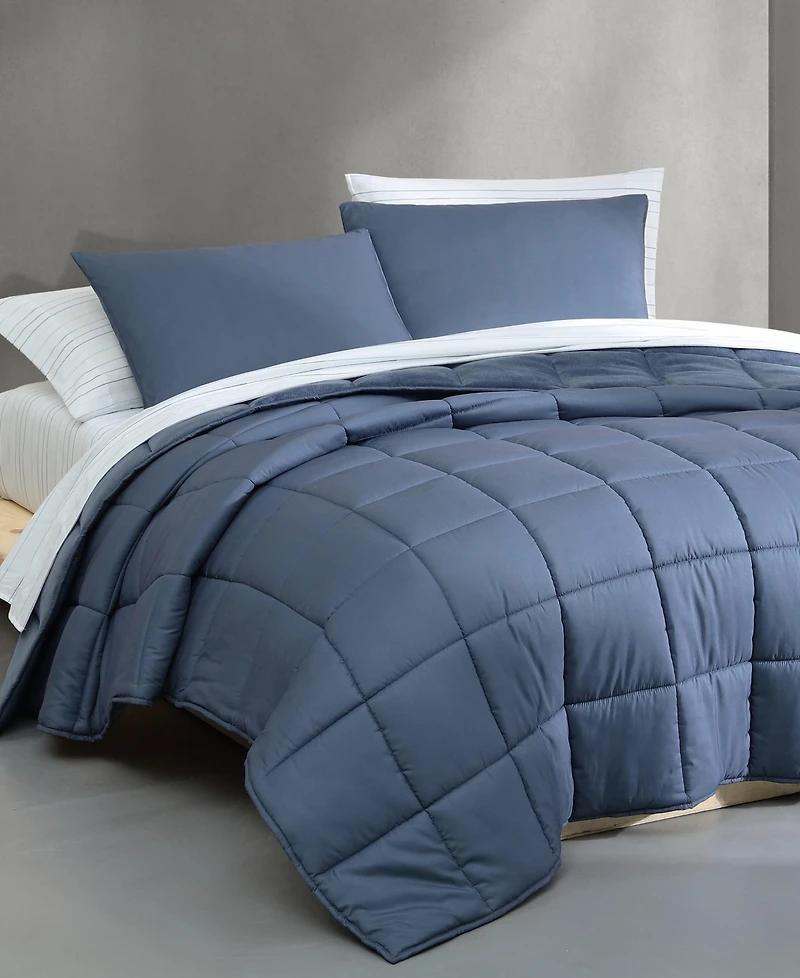 Calvin Klein Washed Solid Reversible Plush 5-Pc. Comforter Set, Twin/Twin Xl