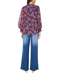 Vince Camuto Women's Split-Neck Long-Sleeve Blouse