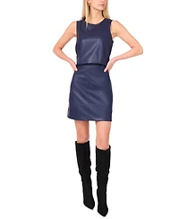 Vince Camuto Women's Faux-Leather Seamed Mini Skirt