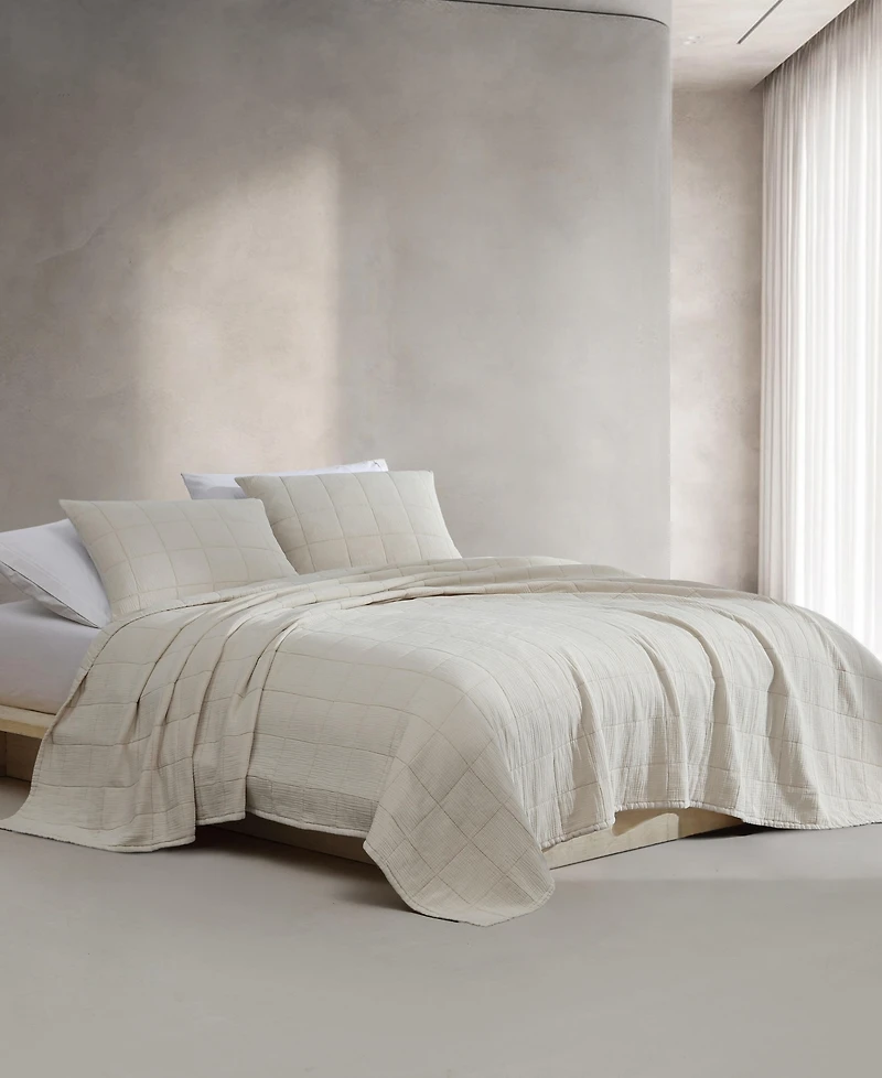 Calvin Klein Cotton Gauze Solid 3-Pc. Quilt Set