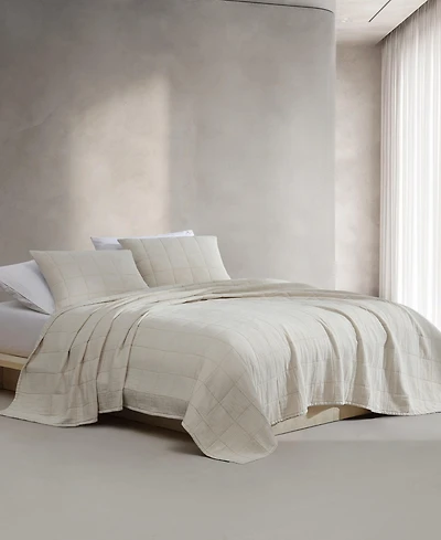 Calvin Klein Cotton Gauze Solid 3-Pc. Quilt Set, Queen
