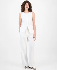 Charter Club Women's 100% Linen Vest, Macy's Exclusive