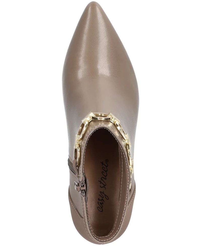 Easy Street Women's Jinx Ankle Zipper Dress Booties