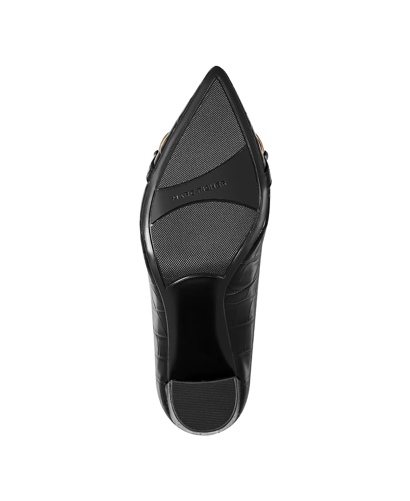 Marc Fisher Women's Gruff Bit High Block Heel Pumps