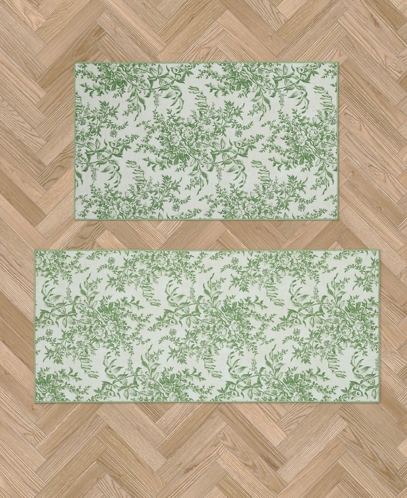 Laura Ashley Imagine Printed Chenille 2-Pc. Runner Rug Set