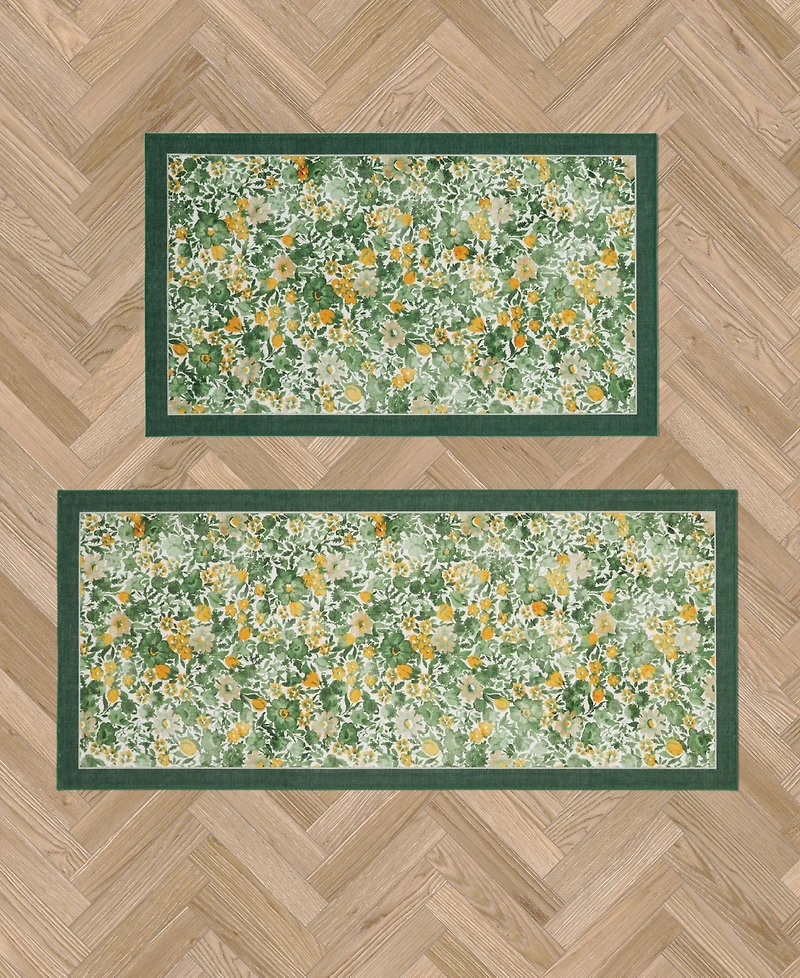 Laura Ashley Imagine Printed Chenille 2-Pc. Runner Rug Set