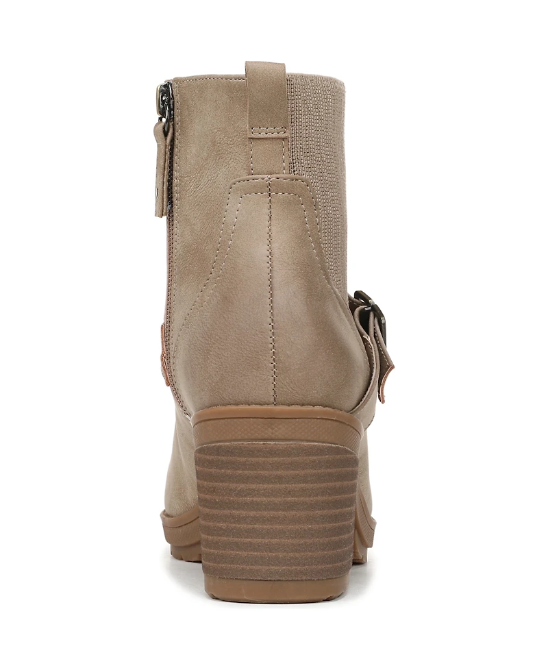 Dr. Scholl's Women's Parker Block Heel Lug Sole Zip Short Boots