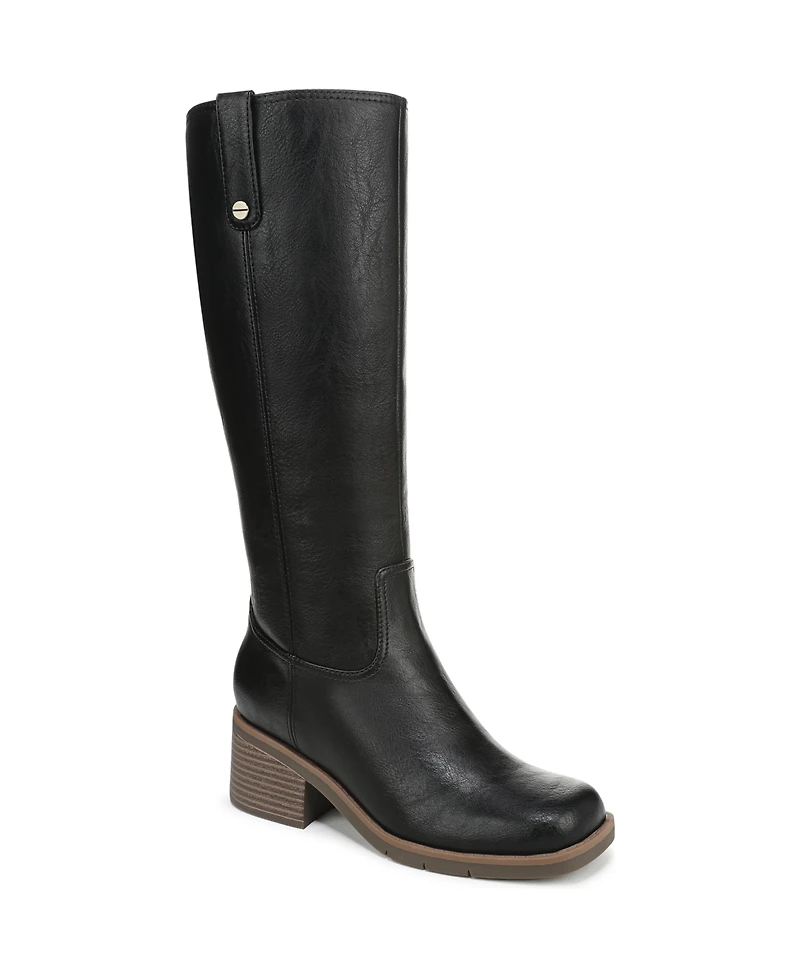 Dr. Scholl's Women's Joplin Square Toe Block Heel Riding Tall Boots