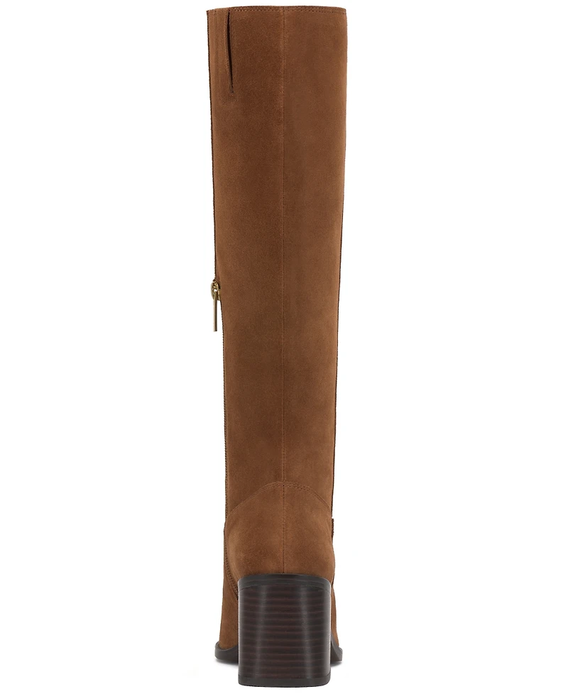 Vince Camuto Womens's Sangeti Snip-Toe Block-Heel Narrow-Calf Knee-High Boots
