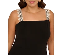 Adrianna Papell Plus Sleeveless Ponte-Knit Midi Dress
