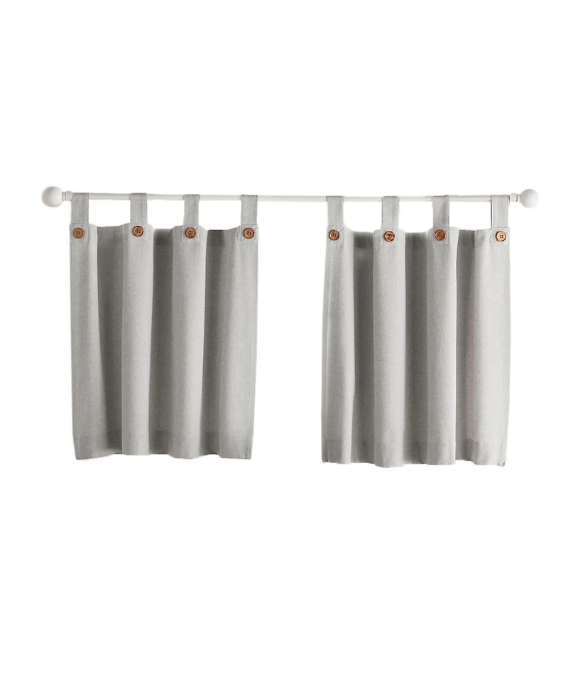 Elrene Home Fashions Tucker Solid Button Window Tier Set