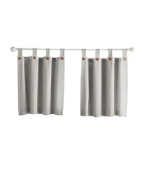 Elrene Home Fashions Tucker Solid Button Window Tier Set