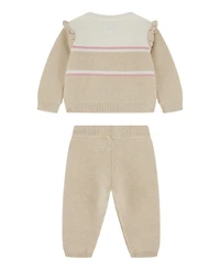 Guess Baby Boys 2-Piece Brushed Velour Hooded Zip-Up Sweatshirt and Sweatpants Set