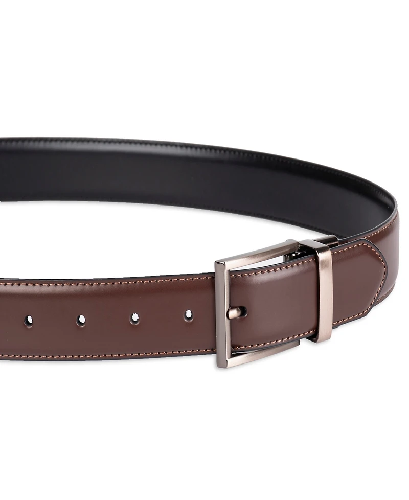 Kenneth Cole Reaction Men's 2-In-1 Reversible Feather Edge Dress Belt