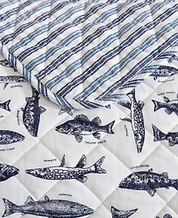 Eddie Bauer Wes Fish Cotton Reversible 3-Pc. Quilt Set, King