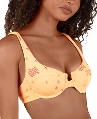 Hurley Juniors' Floral Field Underwire Bikini Top