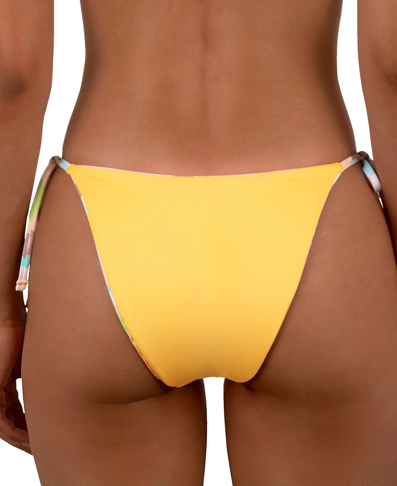 Hurley Juniors' Vacay Dreams Reversible Side-Tie Bikini Bottoms