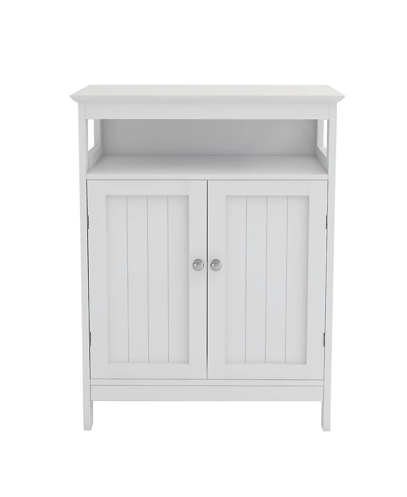 Casainc Bathroom Storage Cabinet with Double Shutter Doors in White, Elegant & Functional