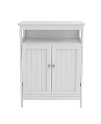 Casainc Bathroom Storage Cabinet with Double Shutter Doors in White, Elegant & Functional