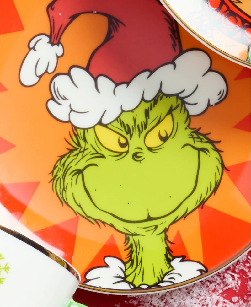Lenox Merry Grinchmas Tidbit Plates, Set of 4