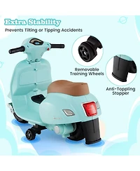 Gymax Kids Ride on Motorcycle w/ Training Wheels Headlight Horn 6V Battery