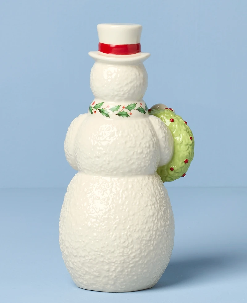 Lenox 2025 Snowman with Wreath Figurine