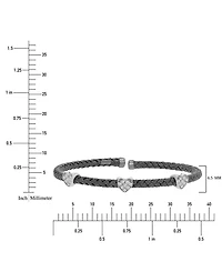 Macy's Cubic Zirconia Link Cuff Bracelet 14k Yellow Gold Over Sterling Silver