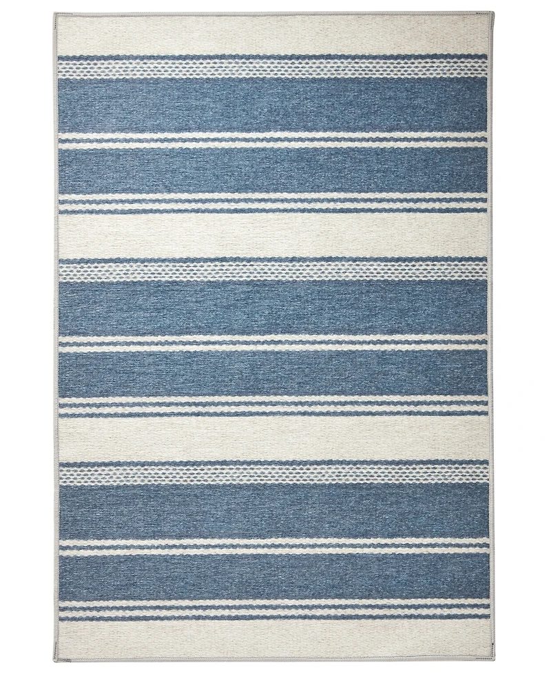 Dash and Albert Rugs by Annie Selke Bowman Stripe Machine Washable DA2337 2'6''x8' Runner Area Rug