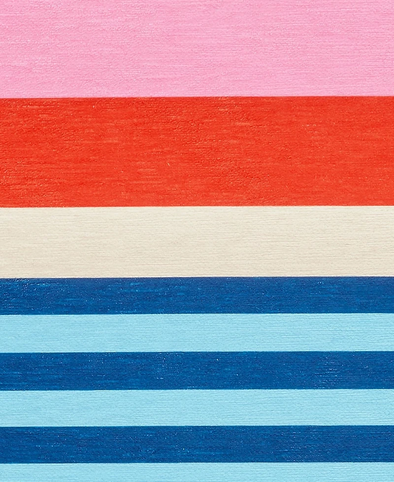 Dash and Albert Rugs by Annie Selke Beach Stripe Machine Washable DA2163 6'x9' Area Rug