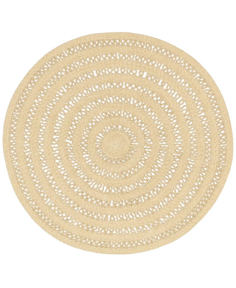 Dash and Albert Rugs by Annie Selke Bowline Indoor/Outdoor DA1642 10'x10' Round Area Rug