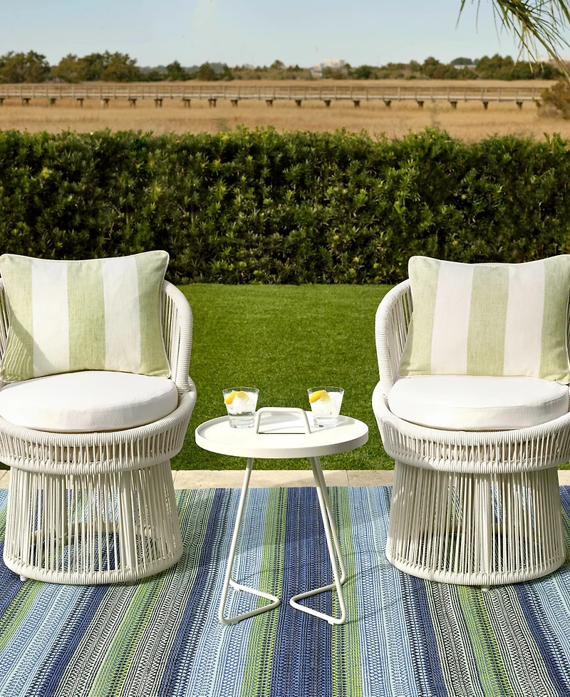 Dash and Albert Rugs by Annie Selke Fiesta Stripe Indoor/Outdoor DA662 5'x8' Area Rug
