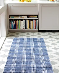 Dash and Albert Rugs by Annie Selke Denim Plaid DA515 5'x8' Area Rug