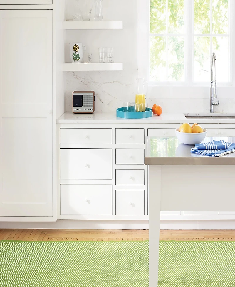 Dash and Albert Rugs by Annie Selke Diamond Indoor/Outdoor RDB100 2'6''x12' Runner Area Rug