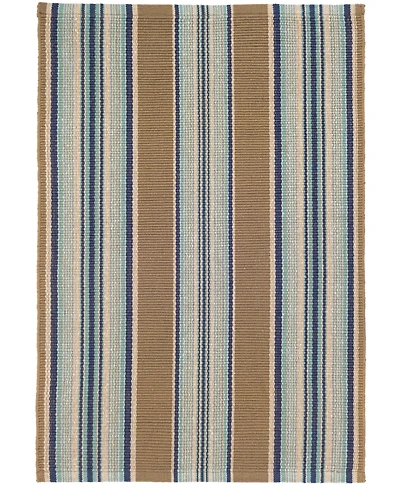 Dash and Albert Rugs by Annie Selke Blue Heron Stripe RP41 6'x9' Area Rug