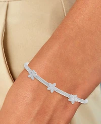 Macy's Cubic Zirconia Charm Bracelet in Sterling Silver