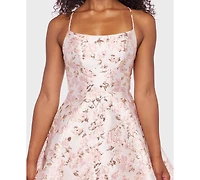 B Darlin Juniors' Lace-Up A-Line Dress