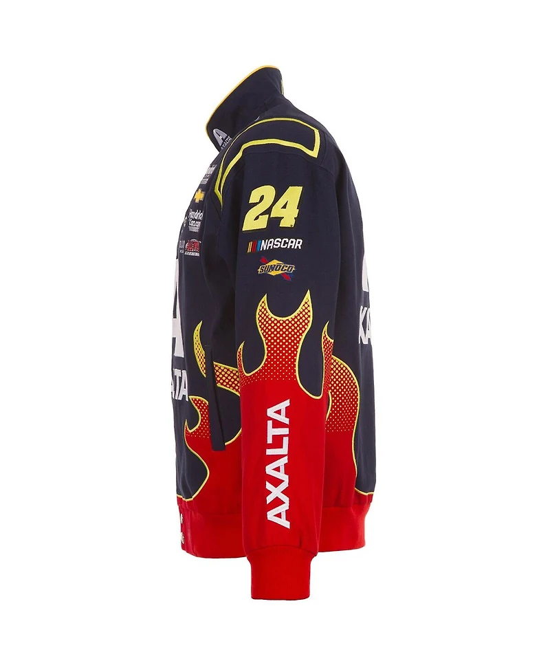 Jh Design Men's Navy/Red William Byron Axalta Full-Snap Twill Uniform Jacket