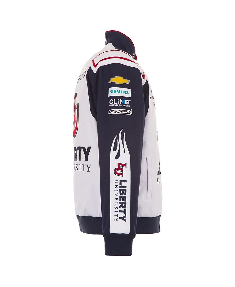 Jh Design Men's White William Byron Liberty University Full-Snap Twill Uniform Jacket