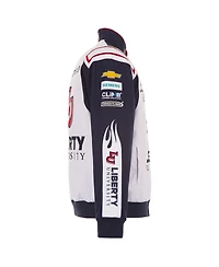 Jh Design Men's White William Byron Liberty University Full-Snap Twill Uniform Jacket