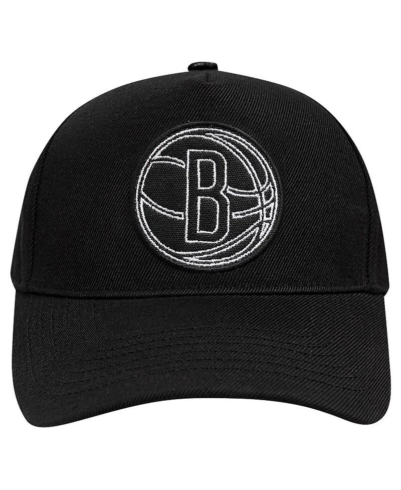 Pro Standard Men's Black Brooklyn Nets Paint the City Pinch Front Snapback Hat