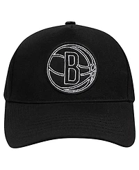 Pro Standard Men's Black Brooklyn Nets Paint the City Pinch Front Snapback Hat