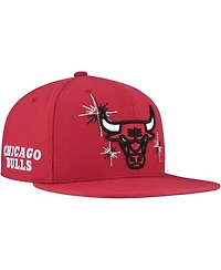 Mitchell & Ness Men's Red Chicago Bulls Starlight Snapback Hat