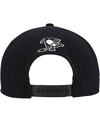'47 Brand Men's Black Pittsburgh Penguins Crosstown Corduroy Hitch Adjustable Hat