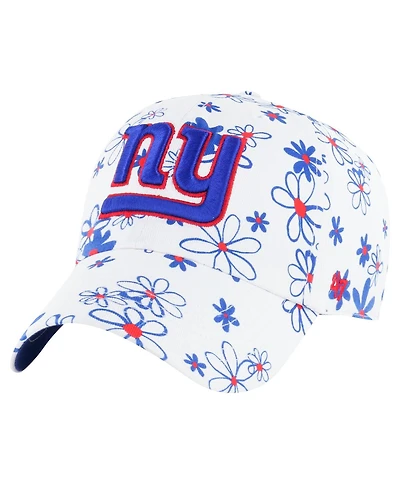 '47 Brand Girls Toddler White New York Giants Daisy Delight Clean Up Adjustable Hat