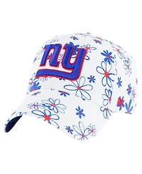 '47 Brand Girls Toddler White New York Giants Daisy Delight Clean Up Adjustable Hat