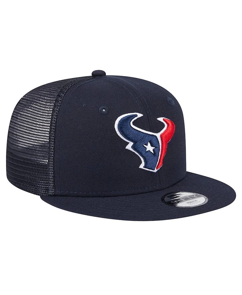 New Era Big Boys and Girls Navy Houston Texans Main Trucker Snapback Hat