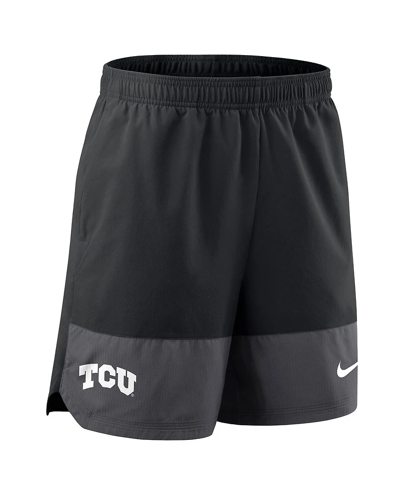 Nike Men's Black Tcu Horned Frogs 2025 Sideline Performance Shorts