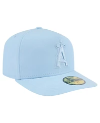 New Era Men's Light Blue Los Angeles Angels Color Pack A-Frame 59FIFTY Fitted Hat